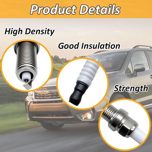 4Pcs Platinum Iridium Spark Plug Fit for 2013-2017 Subaru Legacy 0utback 2011-2018 Subaru Forester Crosstrek 2012-2016 Sub-aru Impreza XV Crosstrek 2.0L 2.5L H4,Replace for SILZKAR7B11 93482 in Saudi Arabia