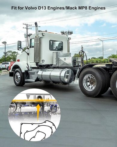 غلاف صمام حشية ملاءمة لمحركات فولفو D13 Mack MP8 استبدال 227777560 محرك صمام الغطاء حشية الختم الأسود in Saudi Arabia