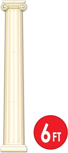 Beistle Roman Pillar Photo Prop Backdrop, Greek Column Wall Decoration, Italian Jointed Cut Out Party Decor, Rome& Greece Party Accessry, 6' in Saudi Arabia