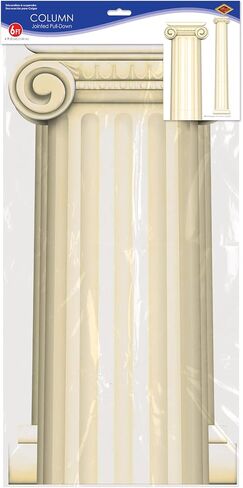 Beistle Roman Pillar Photo Prop Backdrop, Greek Column Wall Decoration, Italian Jointed Cut Out Party Decor, Rome& Greece Party Accessry, 6' in Saudi Arabia
