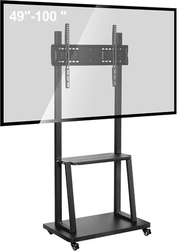 Smart Board Stand with Wheels for 49-86 inch Interactive Whiteboard,Height Adjustable Mobile Rolling Stand for Classroom & Office, Holds up to 300lbs, Whiteboard Portable Cart on Wheels in Saudi Arabia