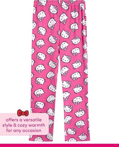 Hello Kitty Girls' Legging Set - 2 Piece Printed T-Shirt and Cozy Matching Leggings for Girls (2T-12), Size 12, Pink/Amber Light in Kuwait