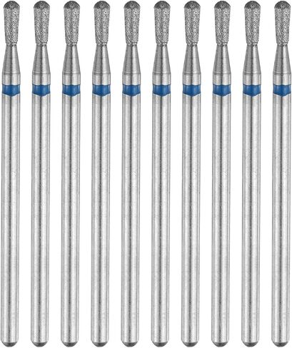 Harfington 10pcs 120-140 فليت ماس ​​طحن بت 1.8 ملم رأس المباراة 2.35 ملم شانك 5 ملم الحفر الحفر الأداة دوارة للأظافر الزجاجية السيراميك طحن تلميع in Saudi Arabia