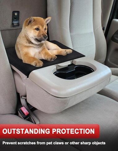 KBH Center Console Armrest Cover for Ford F250 F350 1999 2000 2001 2002 2003 2004 2005 2006 2007 2008 2009 2010, Middle Console Lid Protector, Polyester, Black (Fits Jump Seat Console Only) in Saudi Arabia