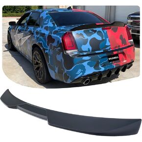 WildWell Rear Trunk Spoiler for 2011-2023 Chrysler 300 300C 300S Touring Limited, Rear Spoiler Highkick Duckbill Style Wing ABS Material Carbon Fiber Painted in Kuwait