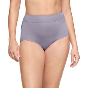 Warner's Women's No Pinching No Problems Dig-Free Comfort Waist Microfiber Brief 5738, Storm in Kuwait