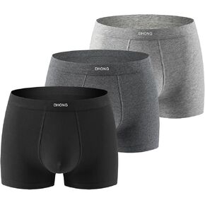 Mens Underwear Boxer Briefs Cotton Stretch Breathable Moisture Transferring and Sweat Absorbent Mid Waist 3 Pack in Saudi Arabia