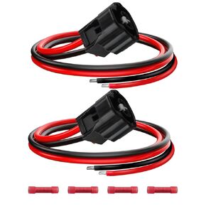 2 Pin License Plate Light Connector Pigtail Fit for Toyota Tacoma 2007 2008 2009 2010 2011 2012 2013 2014 Replace 98980-11168, 2Pcs in Saudi Arabia