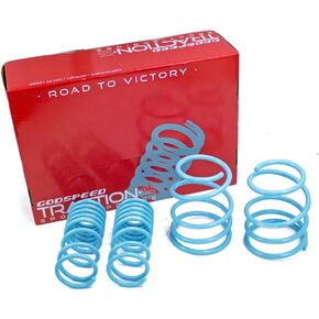 Godspeed LS-TS-SU-0012 Traction-S Performance Lowering Springs, Reduce Body Roll, Improved Handling, Set of 4, compatible with Subaru WRX STI (VA2) 2015-21 in Kuwait