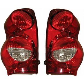 2pcs Rear Left Driver and Right Passenger Side Clear Lens Red Lens Smooth Tail Light Taillight Brake Taillamp Set Pair Bulb Housing for Dodge for Durango 2004-2009 in Saudi Arabia