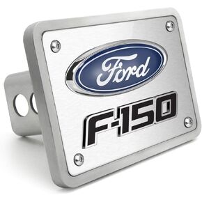 Made for Ford F-150 3D Logo Brushed 3/8" Thick Billet Aluminum 2 inch Tow Hitch Cover in Saudi Arabia