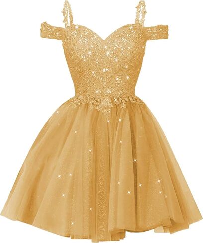 Sparkly Lace Applique Homecoming Dresses for Teens Short A-Line Puffy Glitter Tulle Formal Prom Dress in Saudi Arabia