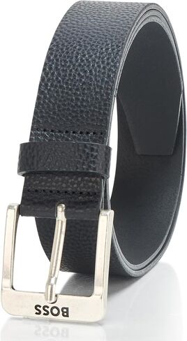 BOSS Men's Jemio Square Buckle Leather Belt in Saudi Arabia