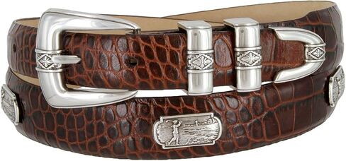 Summer_Genuine Full-Grain Cowhide Leather Belt with Golf Swing Medallions,1-1/8" wide in Saudi Arabia