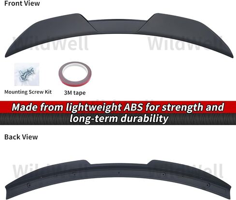 WildWell Rear Trunk Spoiler for 2011-2023 Chrysler 300 300C 300S Touring Limited, Rear Spoiler Highkick Duckbill Style Wing ABS Material Carbon Fiber Painted in Kuwait