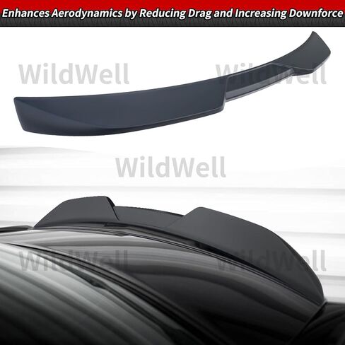 WildWell Rear Trunk Spoiler for 2011-2023 Chrysler 300 300C 300S Touring Limited, Rear Spoiler Highkick Duckbill Style Wing ABS Material Carbon Fiber Painted in Kuwait