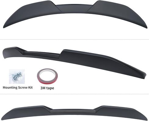 WildWell Rear Trunk Spoiler for 2011-2023 Chrysler 300 300C 300S Touring Limited, Rear Spoiler Highkick Duckbill Style Wing ABS Material Carbon Fiber Painted in Kuwait