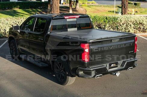 استبدال لعام 2019-شيفروليه سيلفرادو 1500 | GMC Sierra 1500 Models Street Series ABS Plastic-Matte Black الخلفية الخلفية الغطاء الجناح الجناح المفسد المفسد-458-ABS in Saudi Arabia