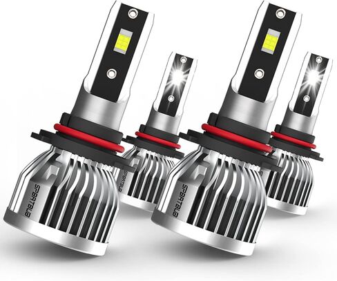 9005 9006 LED Bulbs Combo Kit, 24000 Lumens 120W Super Bright HB3 HB4 LED Bulbs Combo 6500K, Pack of 4 (9005 9006 Combo), SPBRTBUB in Saudi Arabia