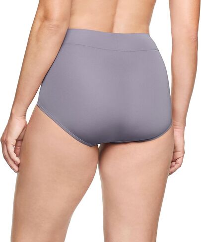 Warner's Women's No Pinching No Problems Dig-Free Comfort Waist Microfiber Brief 5738, Storm in Kuwait