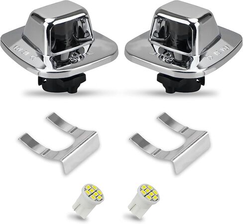 Bestview LED License Plate Light Lamp with Chrome Housing For 1988-1999 Chevy GMC Silverado Sierra C/K Series 1500 2500 3500 Suburban Blazer S10 Tahoe Yukon Sonoma S15 Truck Tag Lights Assembly in Saudi Arabia