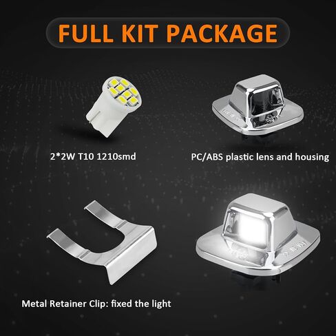 Bestview LED License Plate Light Lamp with Chrome Housing For 1988-1999 Chevy GMC Silverado Sierra C/K Series 1500 2500 3500 Suburban Blazer S10 Tahoe Yukon Sonoma S15 Truck Tag Lights Assembly in Saudi Arabia