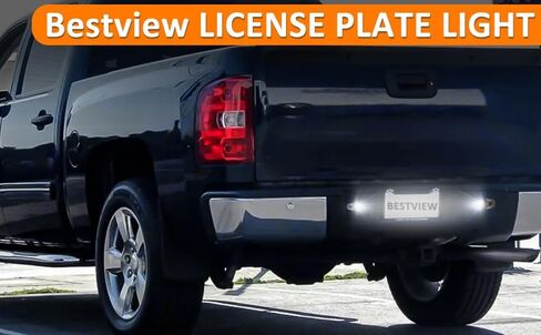 Bestview LED License Plate Light Lamp with Chrome Housing For 1988-1999 Chevy GMC Silverado Sierra C/K Series 1500 2500 3500 Suburban Blazer S10 Tahoe Yukon Sonoma S15 Truck Tag Lights Assembly in Saudi Arabia