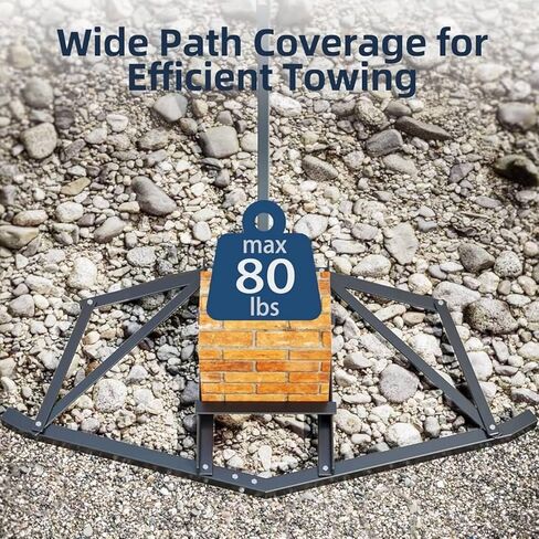 GAOMON Driveway Drag 66" Width, Driveway Drag Grader w/ 3 Sets Adjustable Bolts & 2 Reinforcement Bars, Tow Behind Drag Harrow with Pin-Style Hitch, Garden Lawn Tractor Driveway Grader for ATVs, UTV in Kuwait