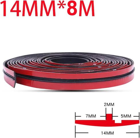 Auto Car Rubber Seal Strip Universal Car Window Roof Sealing Strips Noise Insulation Sealant Windshield Edge Sealing Car Styling(14mmX8meters) in Saudi Arabia