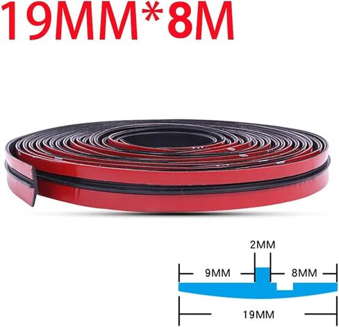 Auto Car Rubber Seal Strip Universal Car Window Roof Sealing Strips Noise Insulation Sealant Windshield Edge Sealing Car Styling(14mmX8meters) in Saudi Arabia