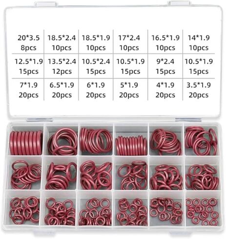 O-Ring Assortment Rubber O-Ring Set Seal Kit for A/C Automotive Air Condition Seals R134a R12 Hydraulic Mechanical in Saudi Arabia