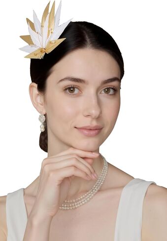 BABEYOND Fascinator Hair Clip for Women - Tea Party 1920s Gatsby Flapper Feather Headpiece Kentucky Derby Headband for Party in Saudi Arabia