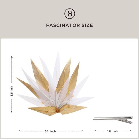 BABEYOND Fascinator Hair Clip for Women - Tea Party 1920s Gatsby Flapper Feather Headpiece Kentucky Derby Headband for Party in Saudi Arabia