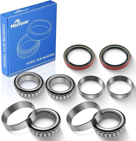 Maxfavor 8pcs محمل العجلات الأمامية وتجميع المحور الملاءمة لجيب CJ5 1977-1983/Jeep CJ7 1977-1983/Jeep Scrambler 1981-1983 2.5L 3.8L 4.2L 5.0L/WTA35 WTLM102949 WTLM102910 WS4131 in Saudi Arabia