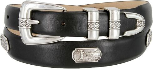 Summer_Genuine Full-Grain Cowhide Leather Belt with Golf Swing Medallions,1-1/8" wide in Saudi Arabia