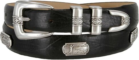 Summer_Genuine Full-Grain Cowhide Leather Belt with Golf Swing Medallions,1-1/8" wide in Saudi Arabia