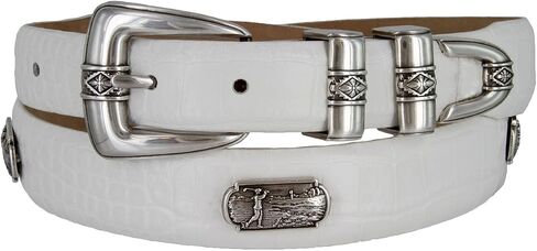 Summer_Genuine Full-Grain Cowhide Leather Belt with Golf Swing Medallions,1-1/8" wide in Saudi Arabia