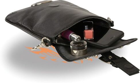 Milwaukee Leather MP8805 Women's Black Small Leather Studded Shoulder Bag in Saudi Arabia
