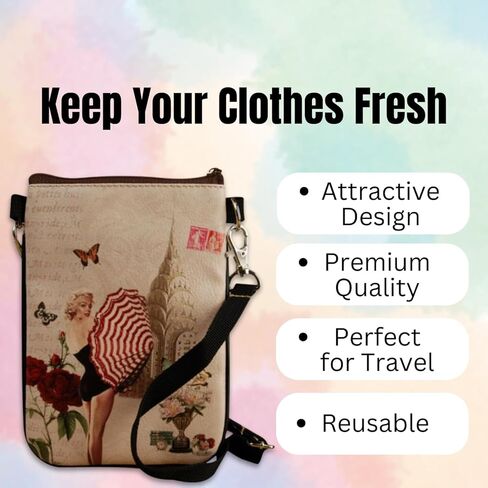 Marilyn Monroe Bag - Mini Crossbody Presh for Women ، حقيبة كتف من القماش خفيفة الوزن ، حقيبة يدوية صغيرة للأزياء ، 4.7 "× 6.6" ، المحافظ اللطيفة للنساء ، هدية عتيقة in Saudi Arabia