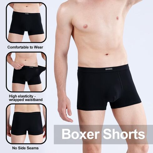 Mens Underwear Boxer Briefs Cotton Stretch Breathable Moisture Transferring and Sweat Absorbent Mid Waist 3 Pack in Saudi Arabia