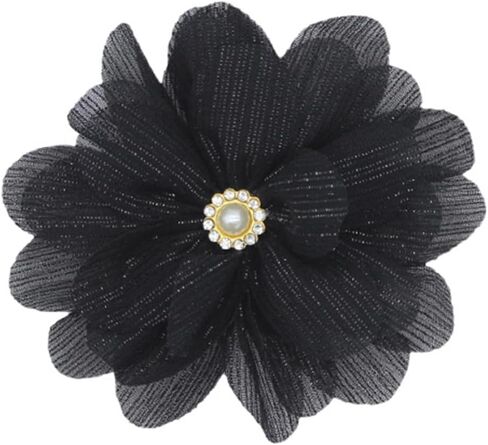 Rose Flower Large Brooch Pin,Vintage Dainty Satin Fabric Camellia Lapel Pins Handmade Big Flower Collar Pins Wedding Party Dance Dress Suit Clothes Accessories Jewelry for Women in Saudi Arabia