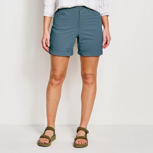 Orvis Women's Jackson Quick-Dry Convertible 8 "رياضي ، 9" صعود منتصف ، 50+ ، خفيفة الوزن ، تنفس ، 4 اتجاهين in Kuwait