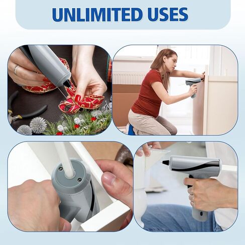 Hot Glue Gun Kit with 30 Hot Glue Sticks, Precision Nozzle, Fast Preheating Hot Melt Glue Gun Full Size for School Crafts DIY Art Decorations Quick Home Repairs - White in Kuwait