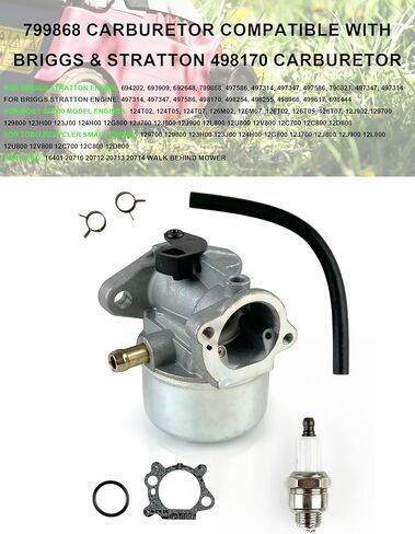 Yamakato 799868 Carburetor لـ Briggs & Stratton 498170 799872 694202 497586 498254 790821-14111 in Kuwait