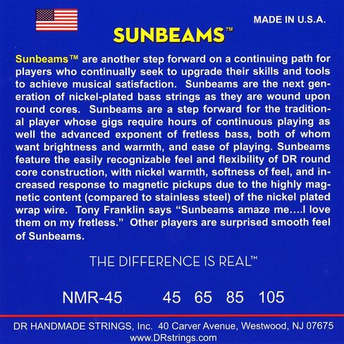 DR Strings SUNBEAM Nickel Plated 5-String Bass Strings Lite (40-120) in Kuwait