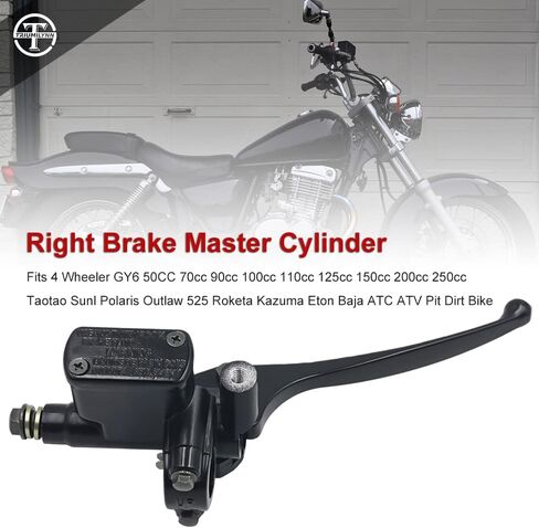 Triumilynn 7/8 "22 مم أسطوانة ماجستير في الفرامل اليمنى لـ GY6 50CC 110CC 125CC 150CC 250CC TAOTAO SUNL ROKETA KAZUMA BAJA SCOOTER MOPED ATV 4 Wheeler DIRT PIK in Saudi Arabia