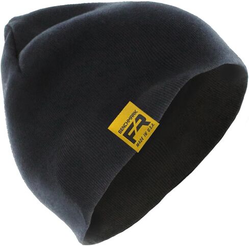 BENCHMARK FR Flame Resistant Skull Cap, Made in The USA - One Size (Black, HiVis) in Saudi Arabia