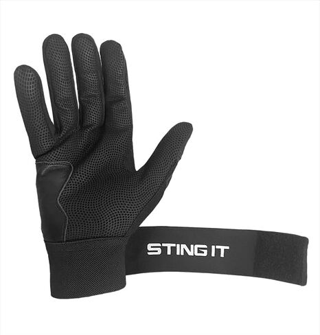 قفازات الضرب من سلسلة Stinger Sports Winder للبيسبول والكرة اللينة (للبالغين كبيرة، كروم أبيض/ذهبي) in Kuwait