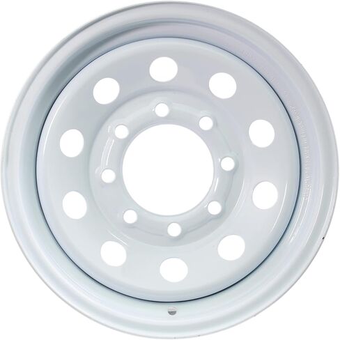 eCustomrim 2-Pack Heavy Duty Equipment Trailer Rims Wheels 16" 16X6 8 Lug White Modular in Saudi Arabia