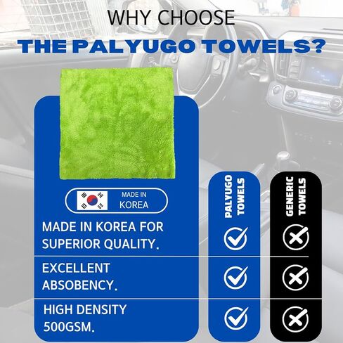 Microfiber Car Towels 16x16in - Gray, 6 Pack, 500gsm - Ultra-Absorbent, Lint-Free, Scratch-Free Cleaning & Detailing Cloths for Cars and Automobiles in Saudi Arabia
